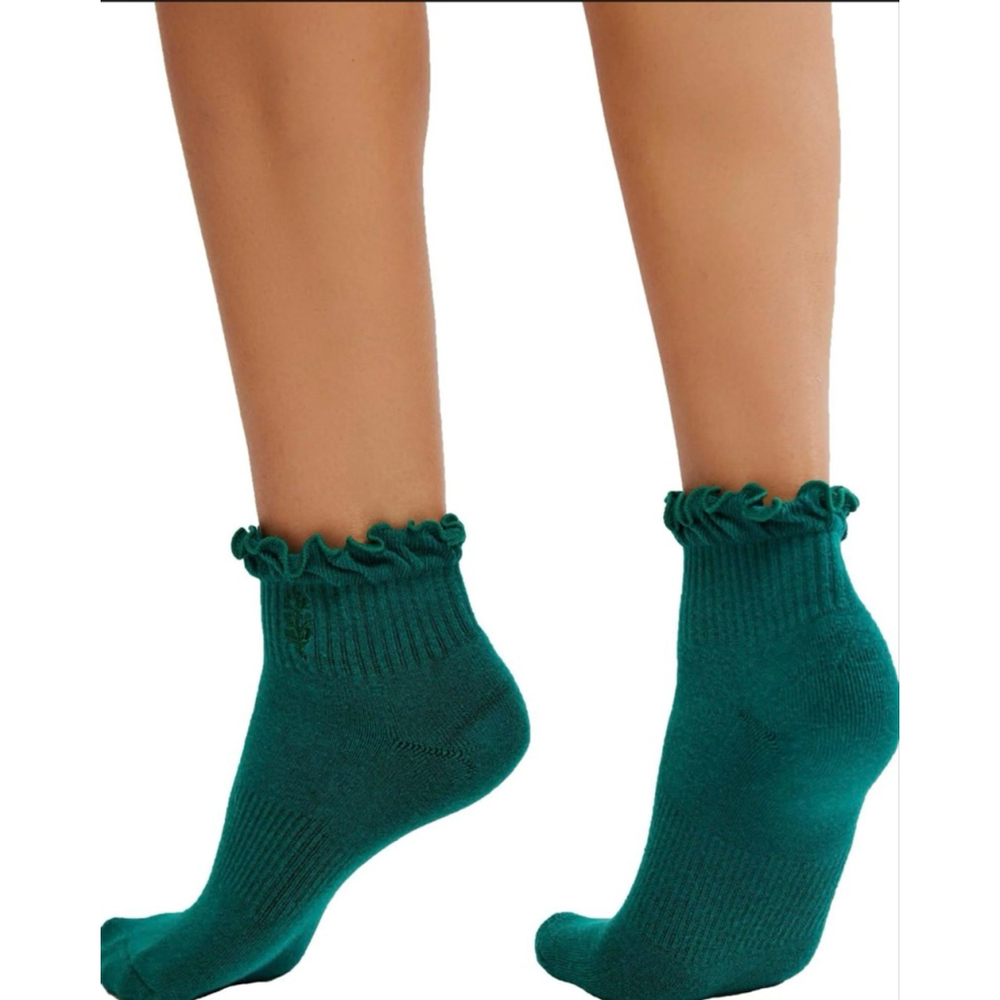 FP Movement Classic Ruffle Socks NWT Midnight Jade